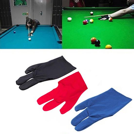 Spandex Snooker Billiard Cue Glove Pool Left Hand Open Three Finger Accessory