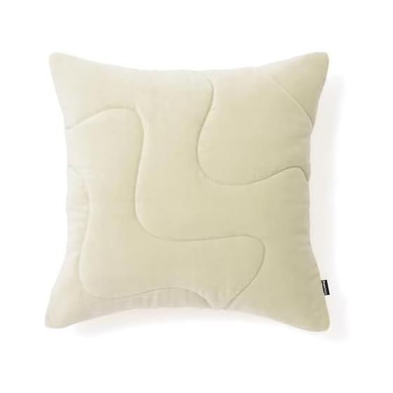 Francfranc Drawing Quilt Cushion Cover 45cm x 45cm Light Green (042)