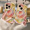 Phone Case: 2D flat design suitable for iPhone 18 17 16 15 14 13 Pro protective case, with winged donut, perfect Christmas and Halloween holiday gift