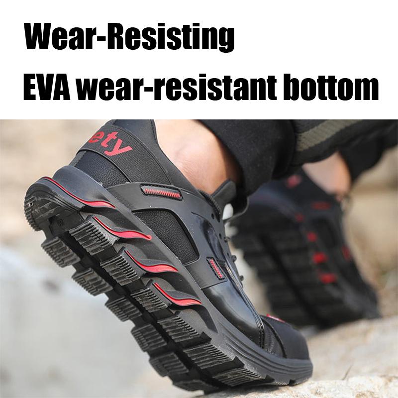 Anti-Smashing- und Anti-Piercing-Arbeitsschutzschuhe. Rutschfeste Herren-Sicherheitsschuhe. Leichte und atmungsaktive Arbeitsschuhe für vier Jahreszeiten