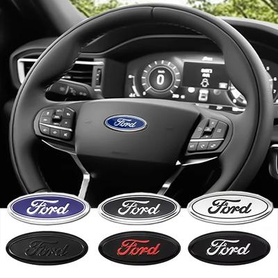 Autoaufkleber 2026 Ford Neu 2025 Heiß 58x22MM Auto Lenkrad Mittel Emblem Logo Aufkleber Für Ford S MAX Ranger Focus Fiesta Mond