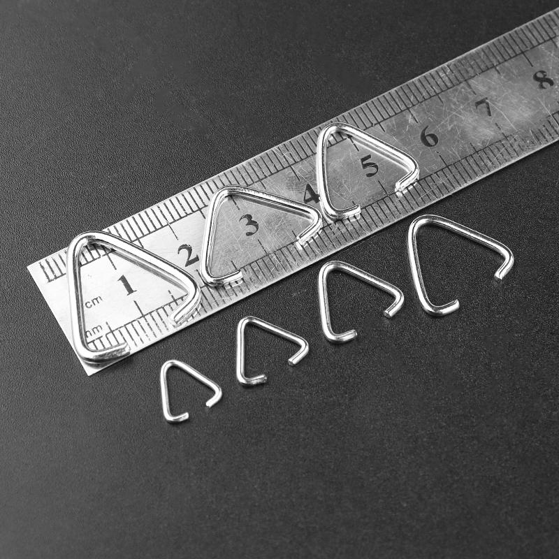 50-200pcs Triangle Clasps Buckle Metal Open Jump Rings Loops Split Rings Connectors For DIY Jewelry Making Accessories Wholesale