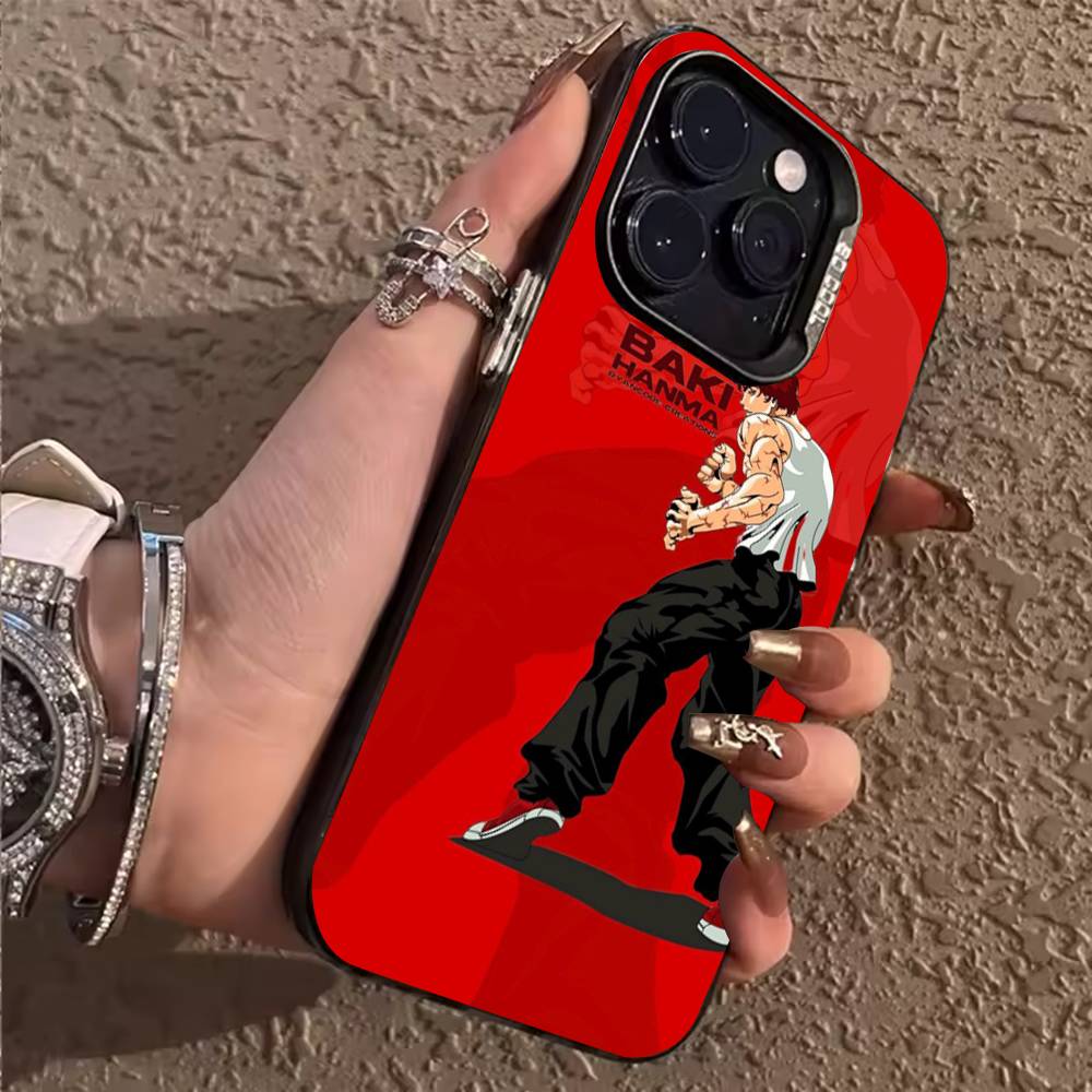 Cool B-Baki H-Hanma Phone Case For iPhone 17,16,15,14,13,12,11,Pro,X,XS,Max,Plus Soft Black Cover
