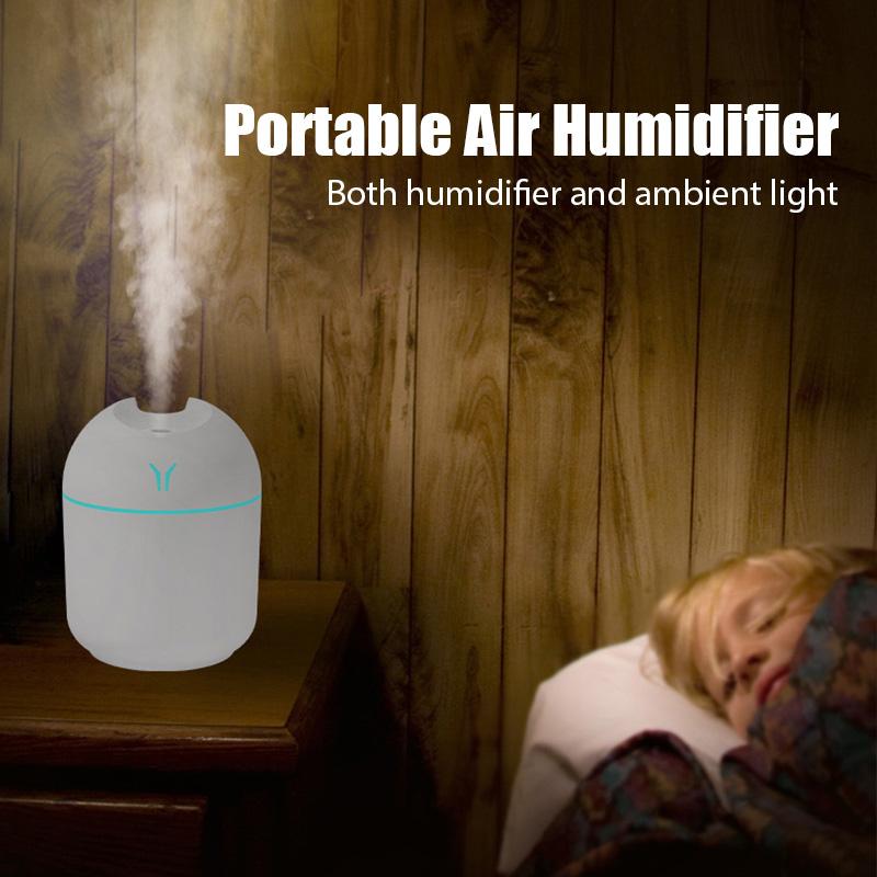 1PC 250ML Mini Aroma Oil Diffuser USB Essential Oil Atomizer Electric Air Humidifier With LED Night Lamp For Home Desk Bedroom Car