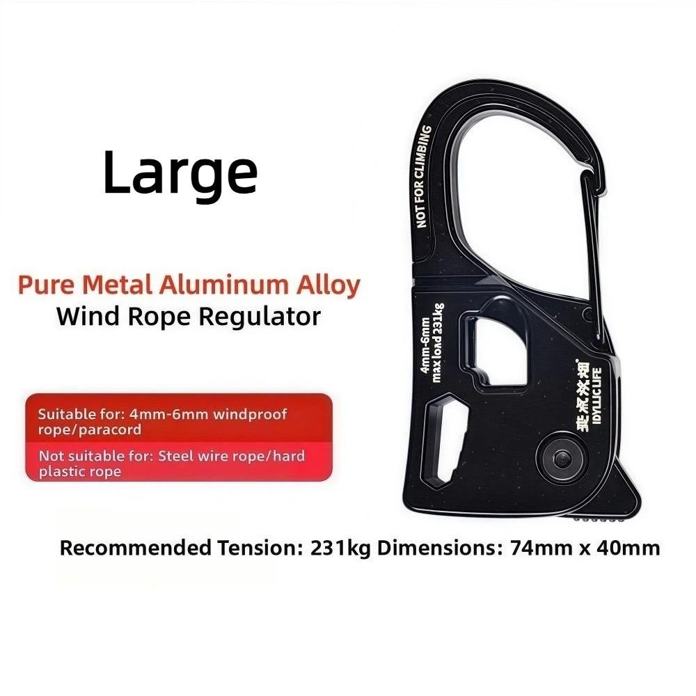 Aluminum Alloy Tent Rope Tensioner Stainless Steel Tarp Tightener  Outdoor Tool