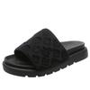 Fashion Ladies Magic Sticker Flat Slippers 2025 Summer New Designer Luxury Sandals for Women Elegant Home Flat Slippers Zapatos De Mujer