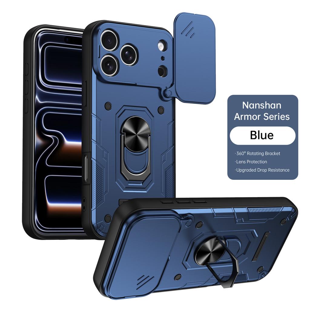 Applicable To iPhone17ProMax Nanshan Jia Push Window Mobile Phone Case Apple 16Pro Bracket Anti-drop 15 Protective Case
