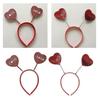 Valentines Day Headband Red Sequins Love Heart For Head Boppers Antenna Hair Hoop Holiday Festival Costume Party Props