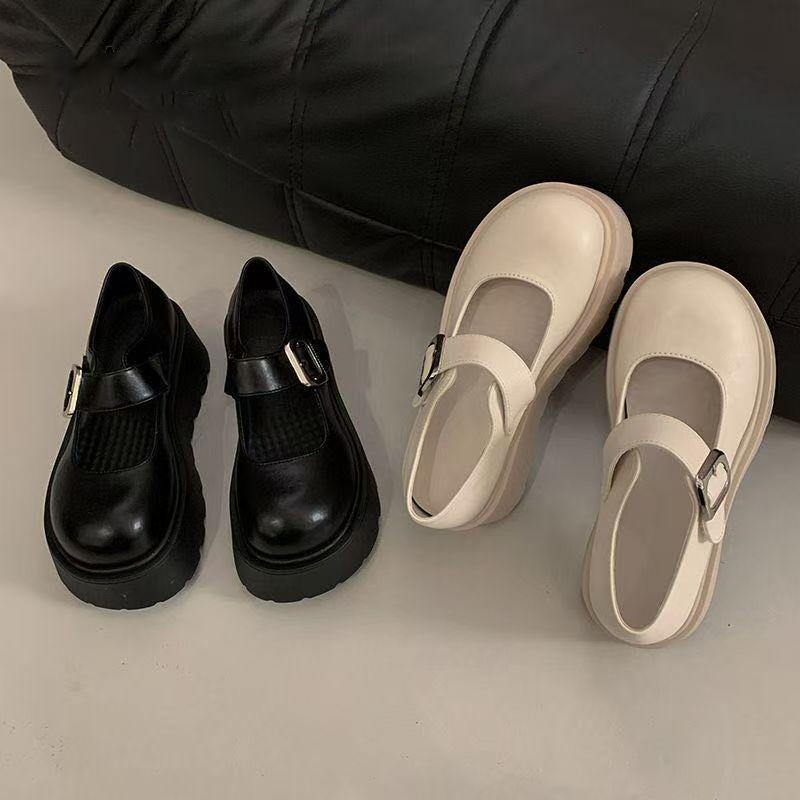 British Style All-inclusive Single Shoes Platform Heightening Women's Shoes 2025 Spring and Autumn New Internet Celebrities Small One-pedal Loafers