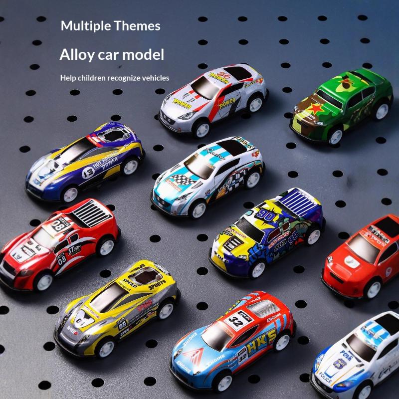 10/30/50Pcs Random Mini Alloy Car Model Diecast Cars Toys With Storage Box Christmas Gift For Kids Sliding Inertia Vehicle Toys