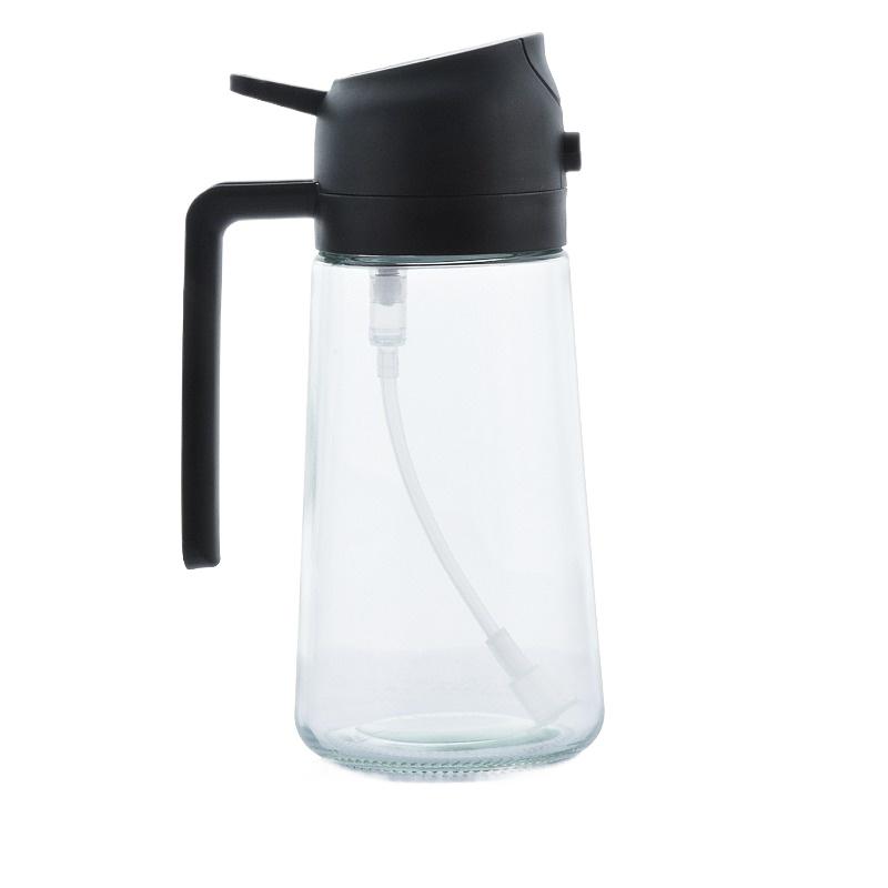 470ml 2 in1 Oil Spray Bottle Kitchen Barbecue Cooking Olive Oil Dispenser Oil Jar Baking Vinegar Soy Sauce Spray Container