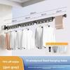 Modern Aluminum Alloy Wallmounted Folding Clothes Drying Rack With Extendable Rod For Indoor And Balcony Use