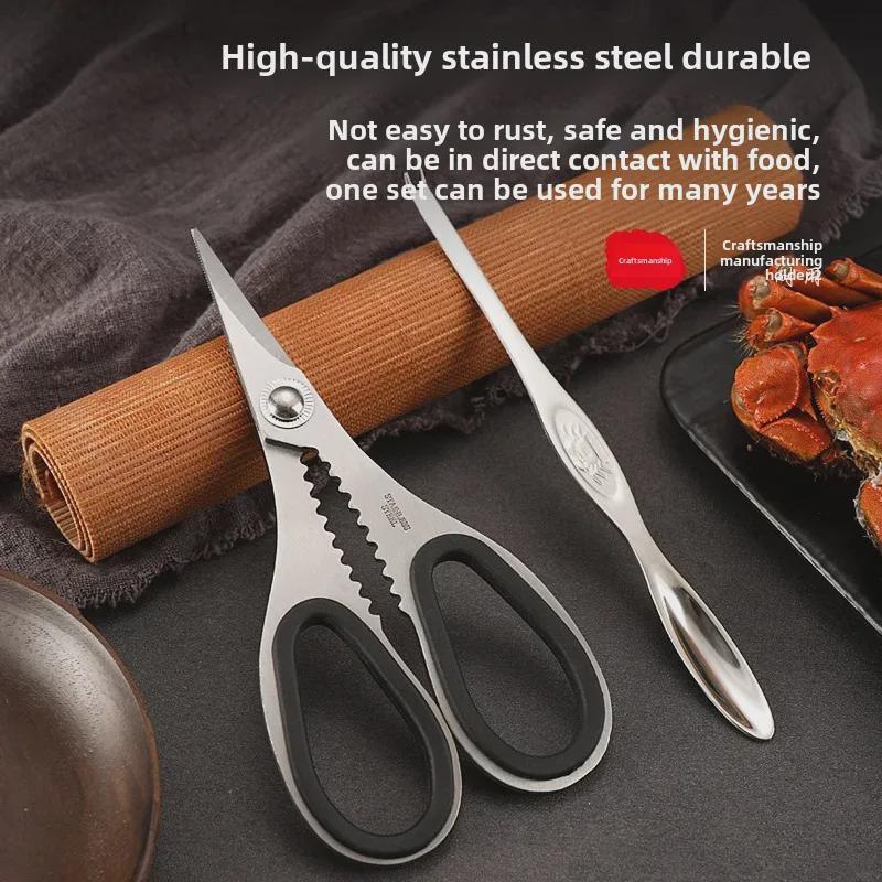 304 Edelstahl Krabben Essset: Schere, Zange und Nadel zum einfachen Schälen und Entfernen