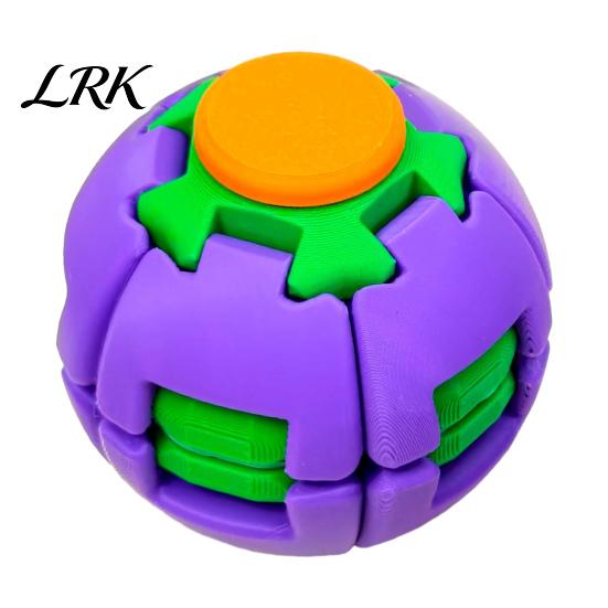 Quiet Spinning Fidget Toy 1/2Pcs 3D Printed Press Rotating Ball, Stress Relief Spinner for Kids Adults, Ball Toy, Decompression Gadget 1pc фиолетовый