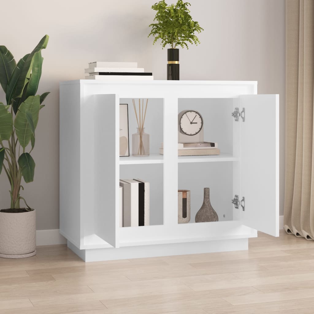 Sideboard White 80 x 34 x 75 cm Particleboard