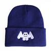 New Hip-Hop Ski Hat with Smiley Face and Marshmallow Embroidery Knit Hat Marshmello Woolen Beanie Hat