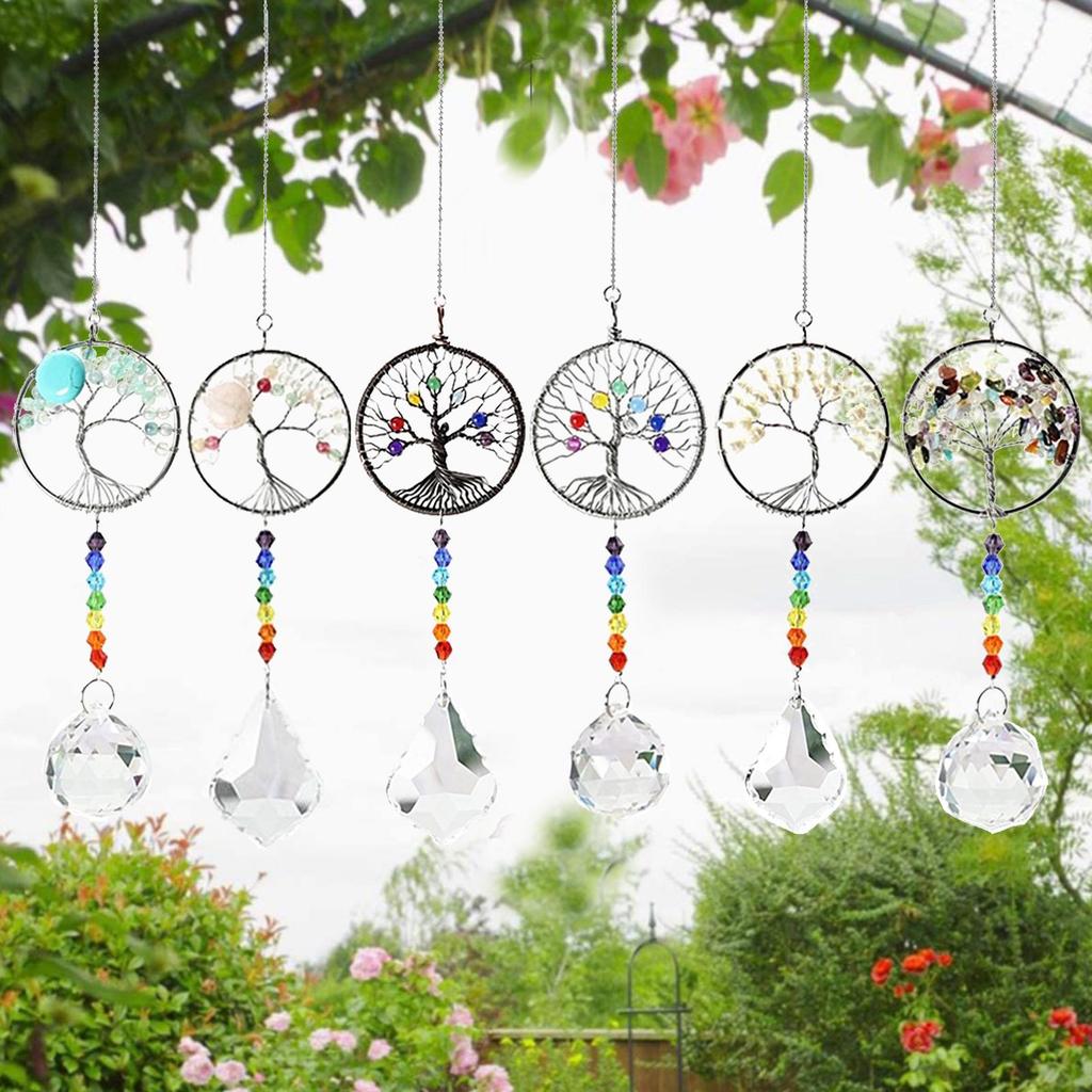 Colorful Crystals Glass Pendants Suncatchers Prisms Hanging Ornament Crystal Pendants for Home,Office,Garden Decoration