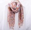 Ethnic Style Blue and White Porcelain Cotton and Linen Scarf, Women's Artistic Shawl, Travel Sunscreen Scarf, Office Shawl