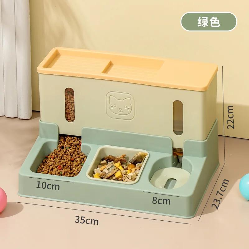 Pet Water Dispenser Bowl Double Use Pet Cat Automatic Feeder Cat Dog Automatic Water Refill Food Feeder