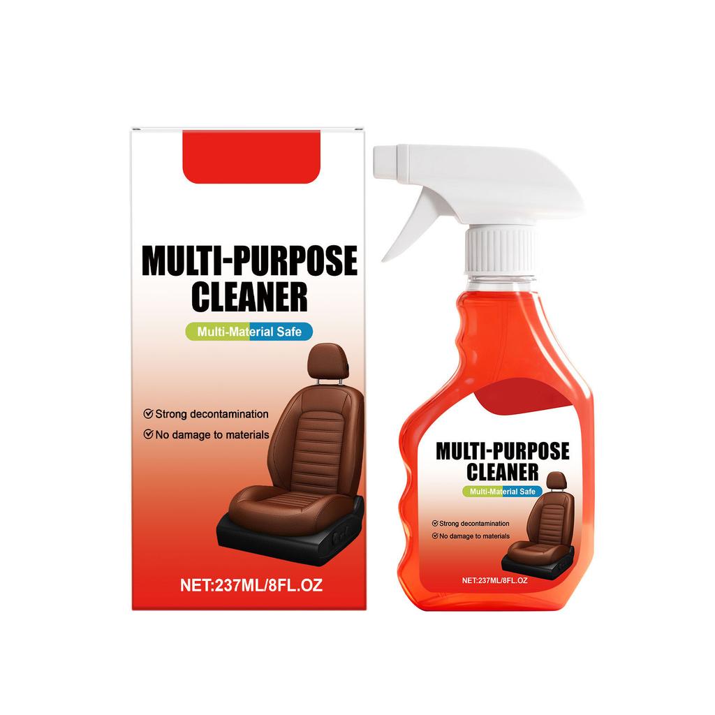 Car interior cleaning spray, leather seat and headliner deodorizer, cleans, no,rinse, easy,to,wipe stain remover, 237ml