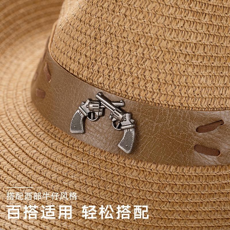 New fashionable versatile sunscreen sunshade summer denim straw hat big brim top hat denim hat