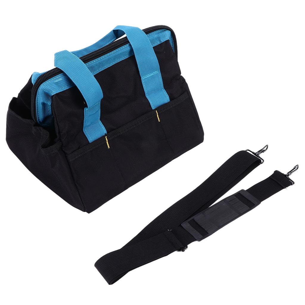 Hand Tool Bag Wide Mouth   Storage Packet with Shoulder Strap for Electrician Carpenters