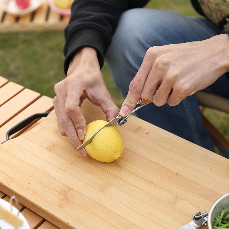 Outdoor Multi-Tool: Folding Knife, Fork, Spoon Set - Stainless Steel, Portable for Camping and Picnic