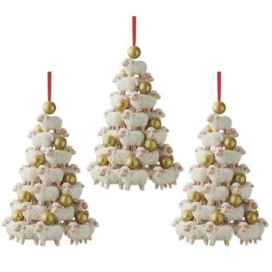 Stacking Animal Pendant Animal Christmas Tree Pendant 2D Acrylic Hanging Decoration for Xmas Tree Backpack Keychain Car