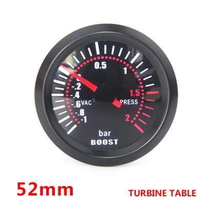52mm CarTurbo Boost Gauge Meter Warning Function Automotive Trument Turbio Pressure Turbine Gauge