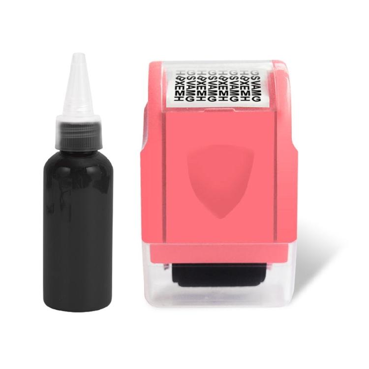Privacy Protective Roller Stamper with Dustproof Lid Identity Theft Prevention Stamper Roller for Document Mail Address