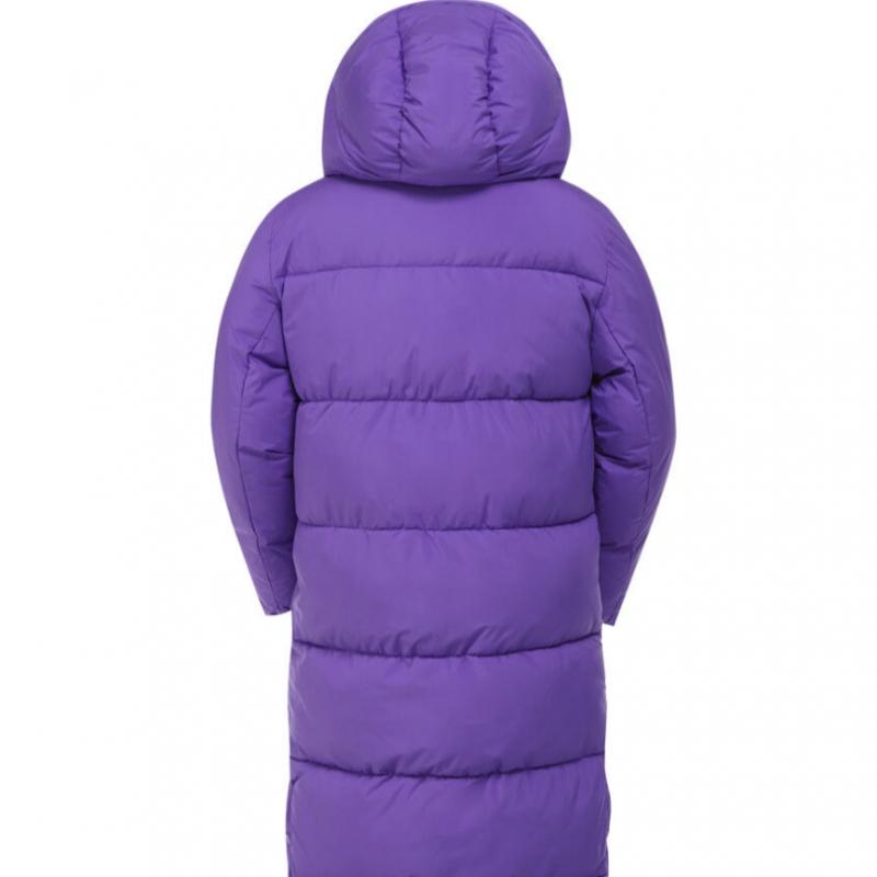 Puma Yutu Men woMen Winter Cold Weather Long Padded Jumper Bench Coat Purple
