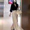 Korean Style Spring 2026 Patchwork Wide-Leg Pants Set: High-Quality Commuter Fashion