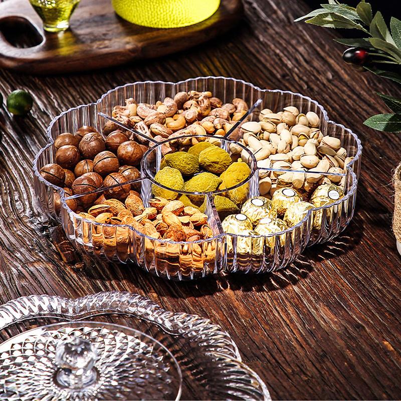 Light Luxury Divided Snack Storage Box with Lid