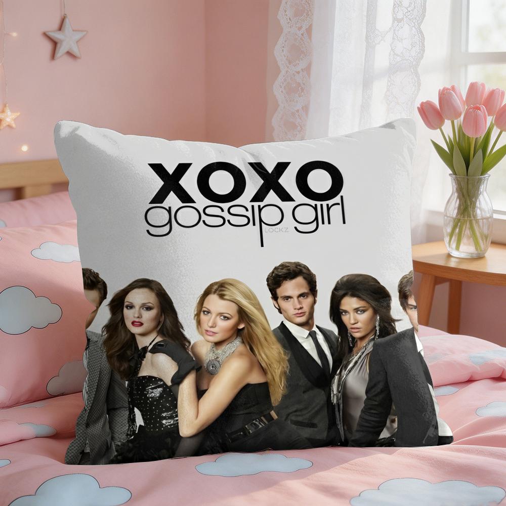 Plot GGossip GirlS Youth Cushion Cover Square Short Plush Pillow Case Living Room Sofa Home Decor Funda X