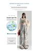 Women's Floral Wide-Leg Pants - Ice Silk, Cotton, Linen, Slimming, Casual Fit for Summer 2026