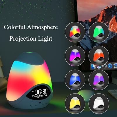 Laser Star Atmosphere Light Music Alarm Time Display Colorful Atmosphere Desktop Decorative Light Bluetooth Speaker Night Light