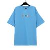 T-shirt in cotone puro a doppia filatura, lavata e invecchiata, con stampa di lettere Vetements, versione alta transfrontaliera, per uomo e donna