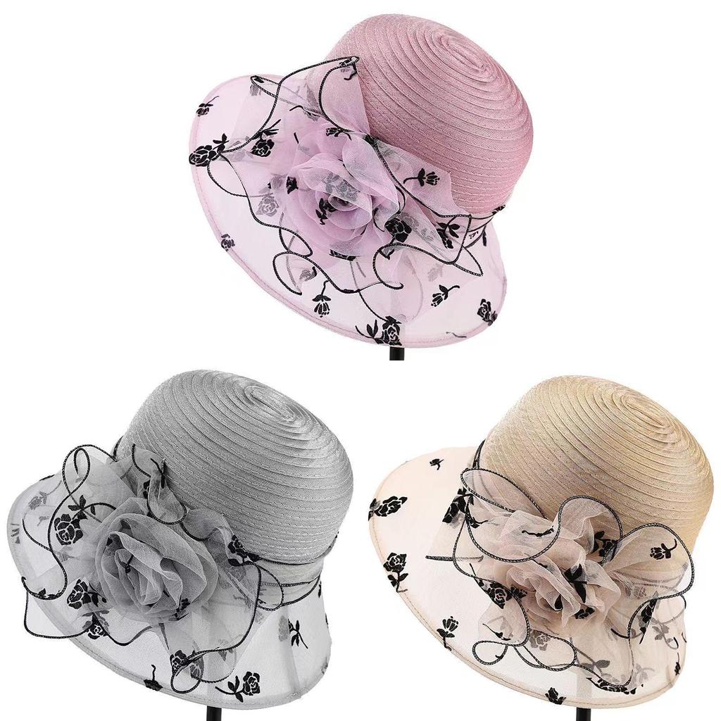 Rose Flower Mesh Fisherman Hat With Sun Protection For Women Summer Sunshade Stylish Accessory