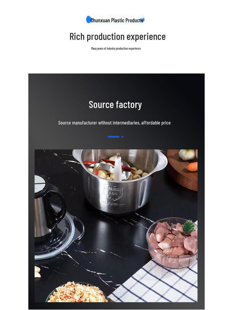 High-Power Stainless Steel Meat Grinder & Food Processor