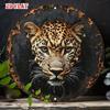 Vintage Leopard Metal Wall Art Decor For Home Garage Cafe