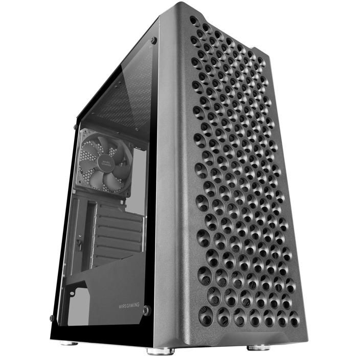 Boîtier PC ATX - Mars Gaming - MC-iPRO - Verre Trempé - Ventilateur Silencieux 120mm - Noir