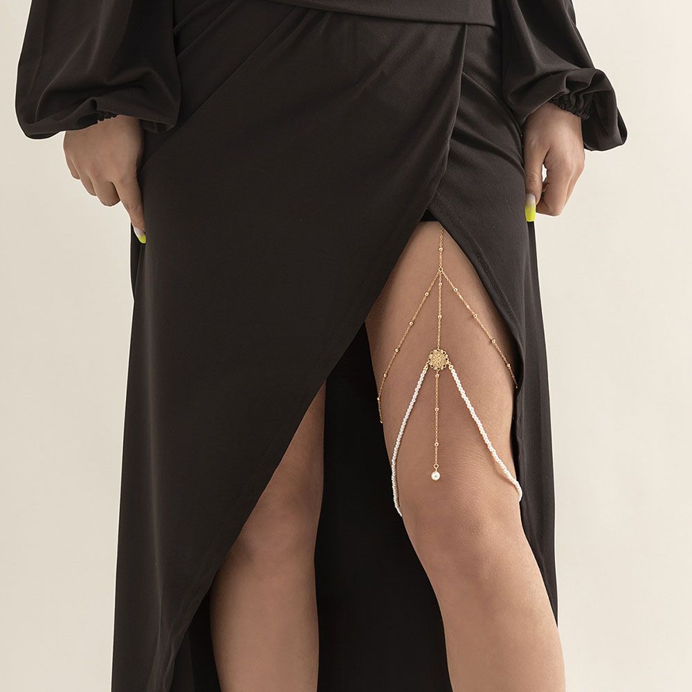 Boho Fashion Beach Bikini Leg Body Chains Body Jewelry Accessory for Women Girls Thigh Chain