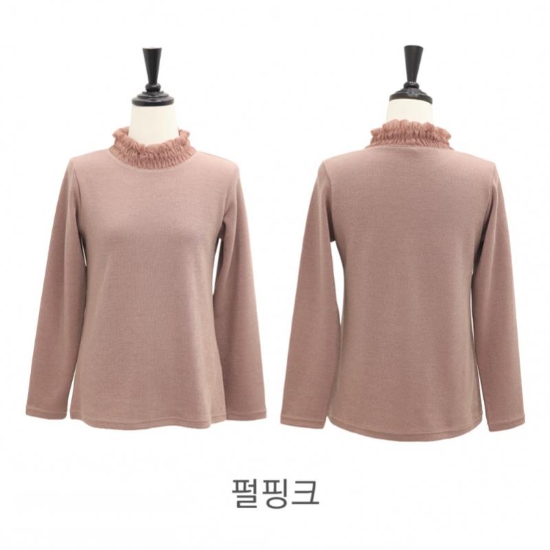 Shiz Madam Chiffon Collar Pearl Metal Blouse T57448