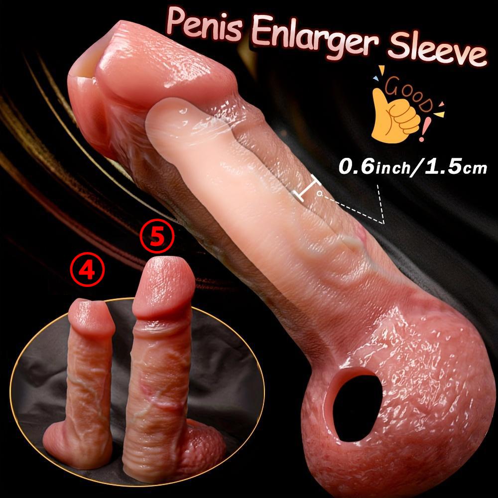 Realistic Male Penis Sleeve – High Elasticity Soft Skin with Realistic Veins, Multiple Sizes, Adult Toy for Men & Couples, Intimate Accessory