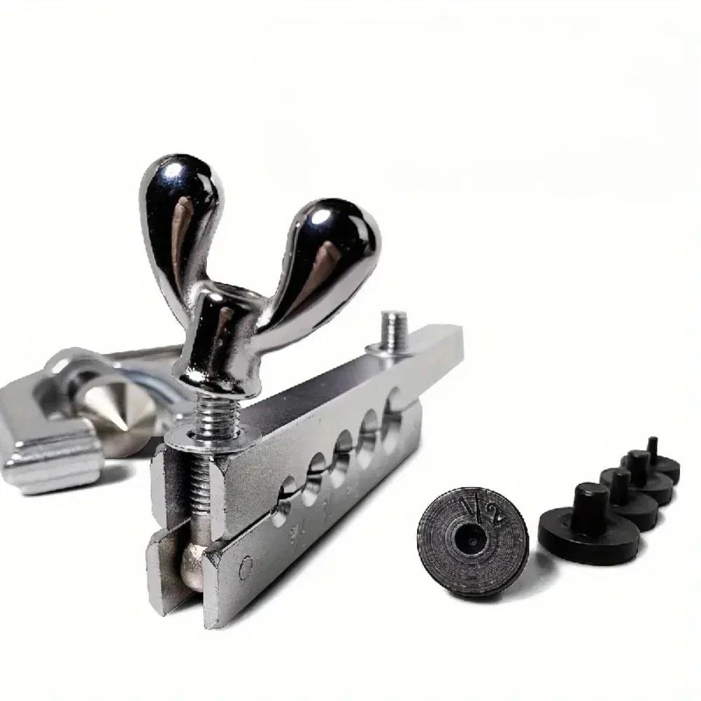 Copper Tube Expander 45 Degree Brake Pipe Flare Tool Kit with Adapters for Reaming Pipes