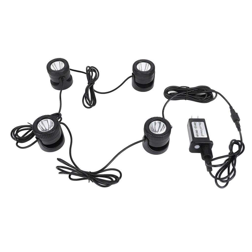 4 In 1 Pond Light with Timer Warm White 3000K To 3200K LED IP68 Water Resistant Submersible
