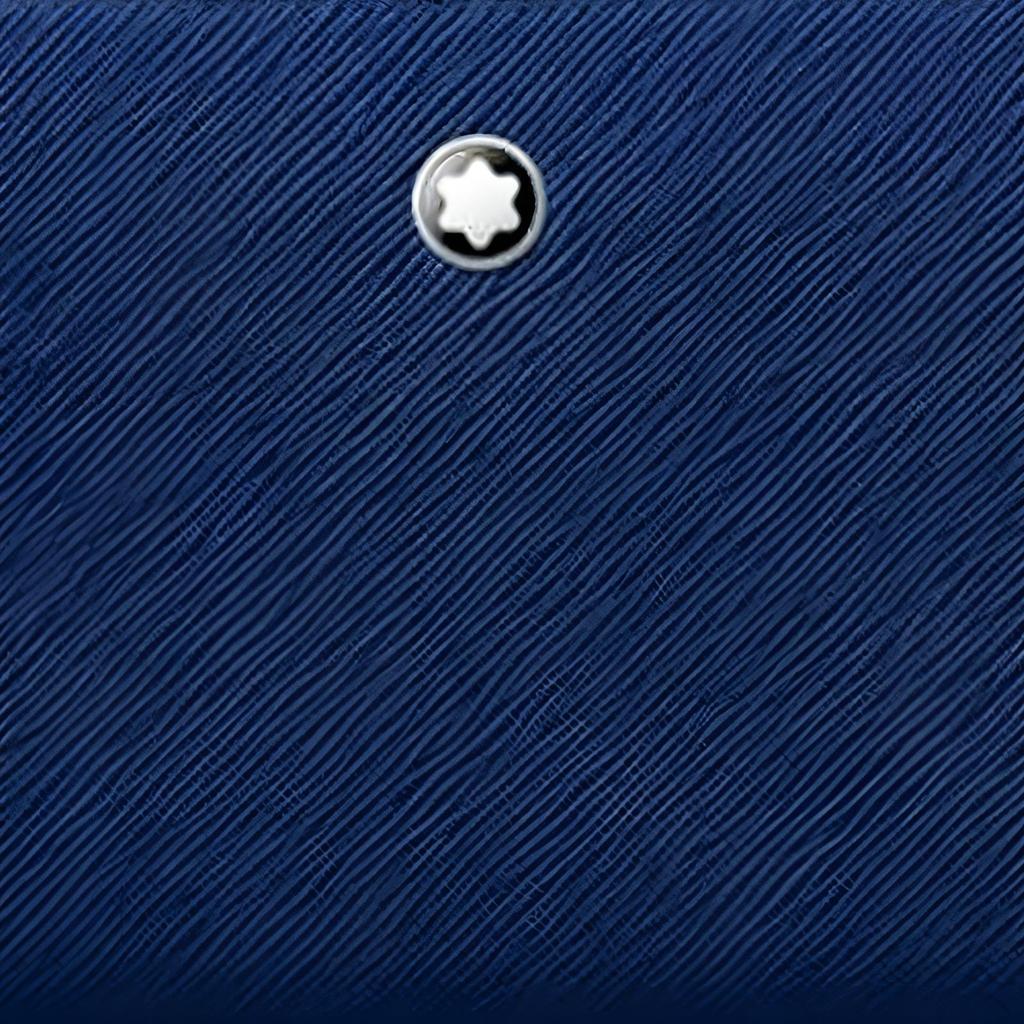 Montblanc Meisterstück Hexagonal White Star Logo Zipper Phone Pouch Men phone pouch Midnight-Blue 130819