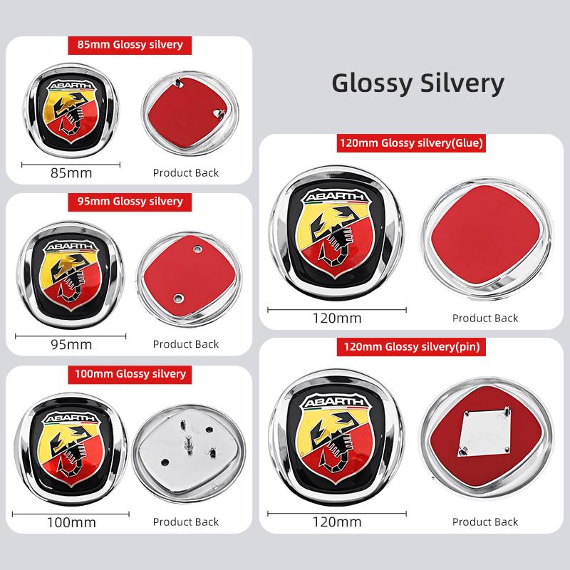 3D ABS Car Hood Front Bonnet Grill Rear Trunk Emblem Logo Badge Sticker For FIAT 500 Abarth Ducato Panda Grande Punto Tipo Pulse