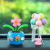 Swinging Sunflower Car Ornament - High-Temperature Resistant Interior Decoration