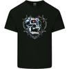 Skull Love In Barbed Wire Heart Kids T-Shirt Childrens